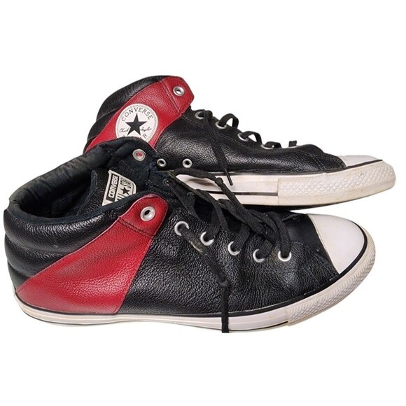 Converse Chuck Taylor All-Star High Street Mid-Top Leather Sneakers Size 12 - Picture 1 of 8